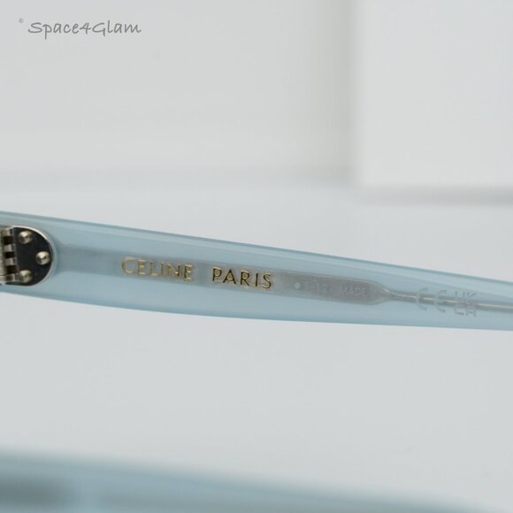 BRAND NEW Celine CL40220U 84A THIN Light Blue Grey Cat Eye Women Sunglasses - Picture 6 of 9
